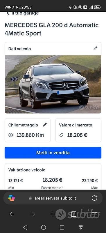 Usata Mercedes GLA200 2015 Marrone SUV