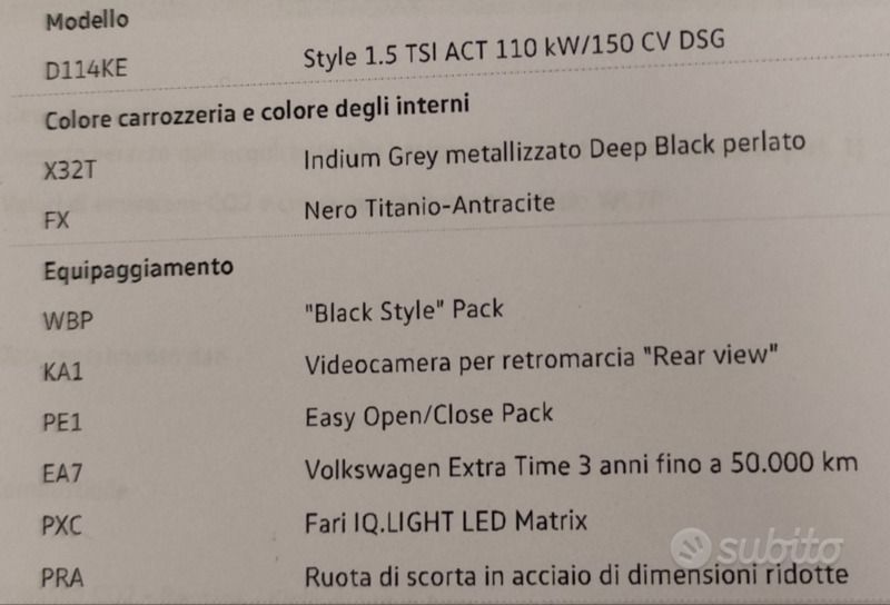 Grigio Usata 2022 VW T-Roc Style SUV | 29.900 € (Molto cara) - Immagine 1/4