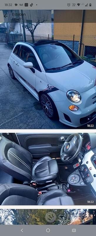 Usata Abarth 500 140 CV (102 kW) 2015 Bianco Cabrio