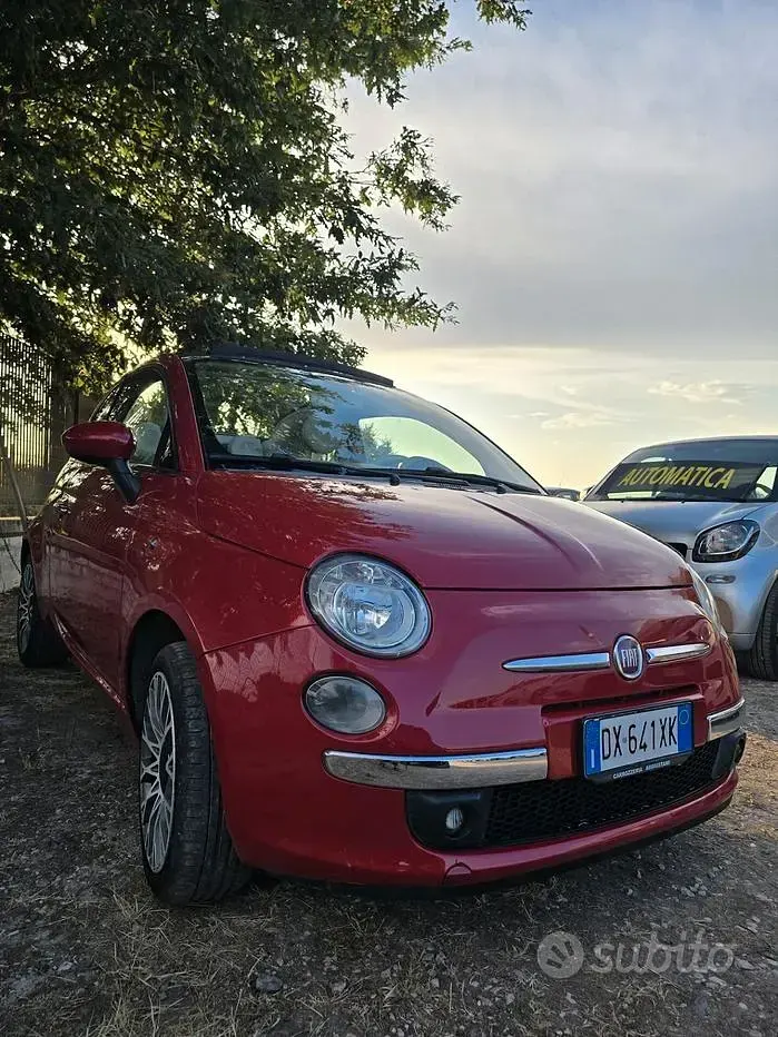 Usata Fiat 500C Lounge 69 CV (50 kW) 2009 Rosso Cabrio