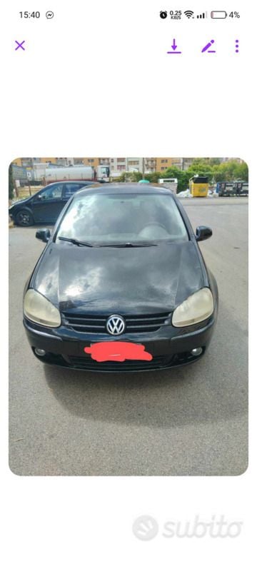 Usata VW Golf V 105 CV (77 kW) 2007 Nero Utilitaria