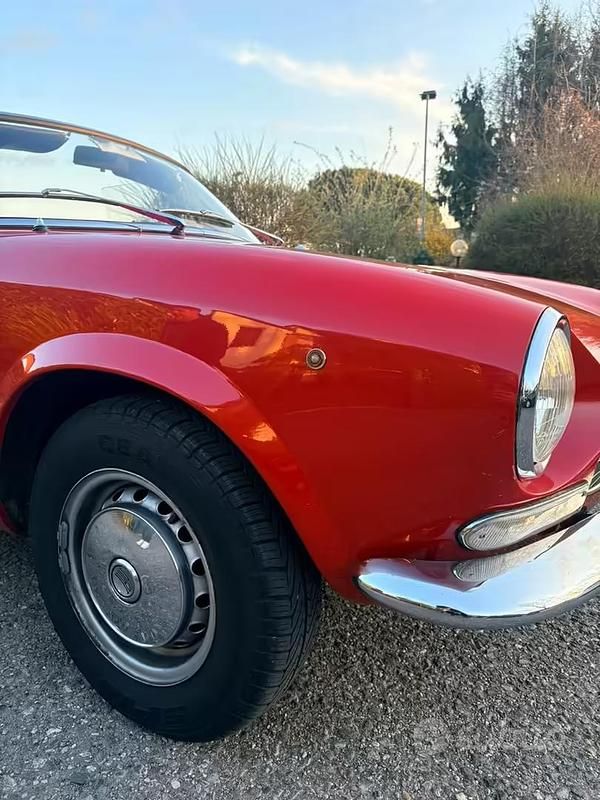 Usata Fiat 124 1960 Rosso Cabrio