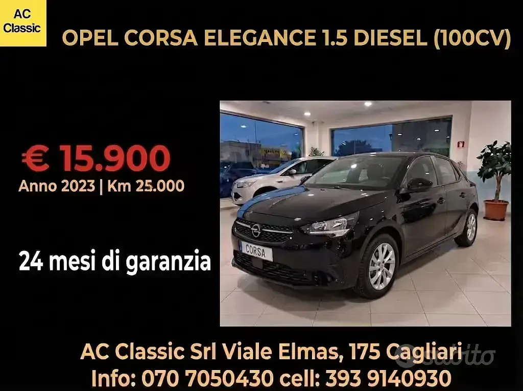 Usata Opel Corsa Elegance 100 CV (73 kW) 2023 Nero Utilitaria