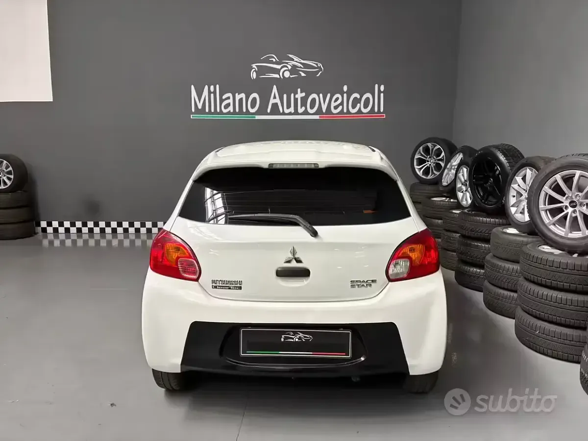 Usata Mitsubishi Space Star Intense 71 CV (52 kW) 2014 Bianco Monovolume