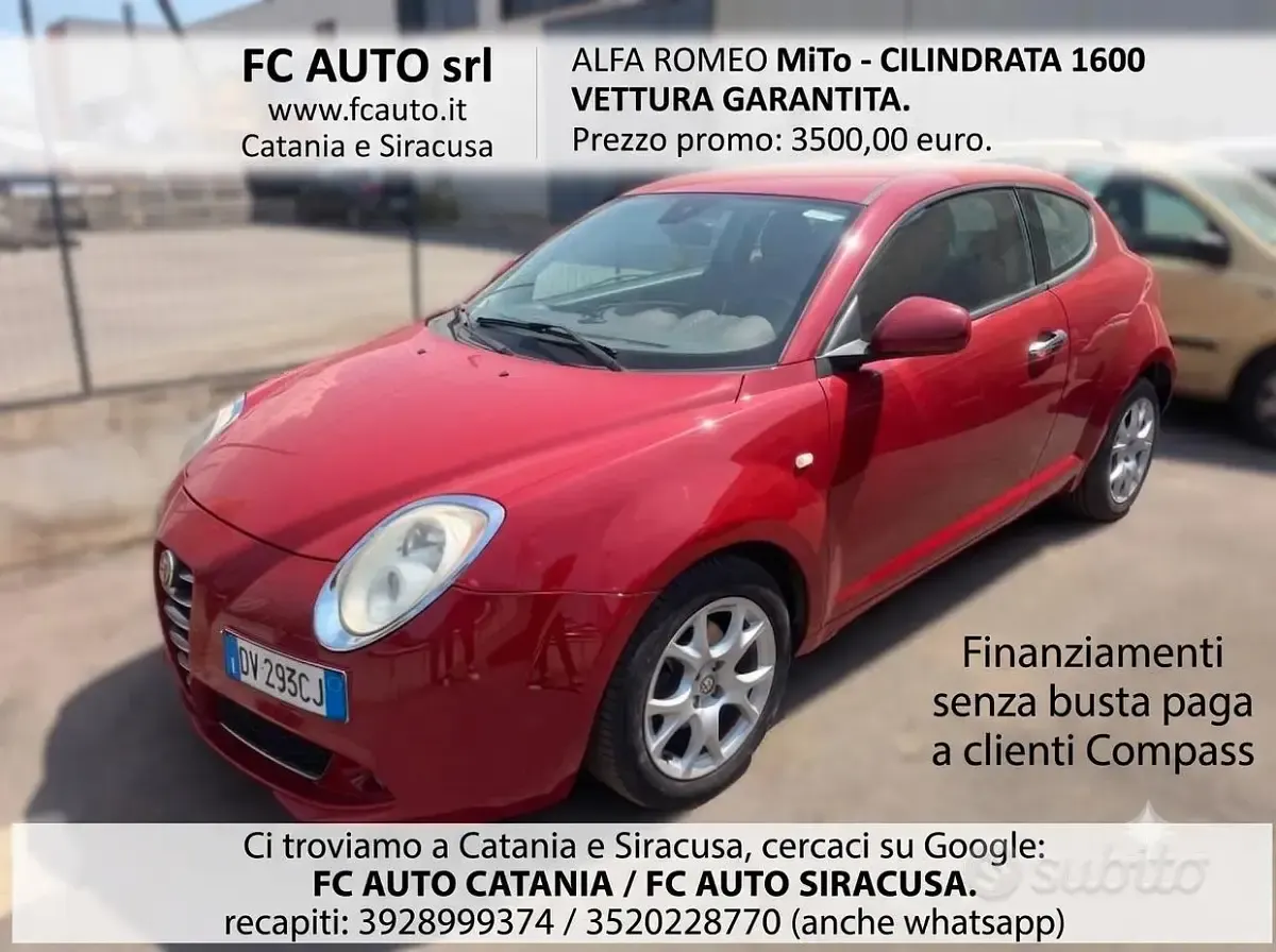 Usata Alfa Romeo MiTo Distinctive 120 CV (88 kW) 2009 Utilitaria