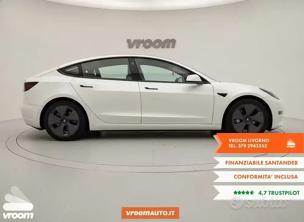 Usata Tesla Model 3 Standard Range 88 kW (120 CV) 2021 Bianco Berlina