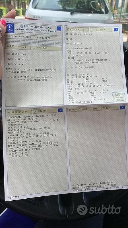 Nero Usata 2006 Renault Clio II LE Berlina | 3000 € - Immagine 1/4