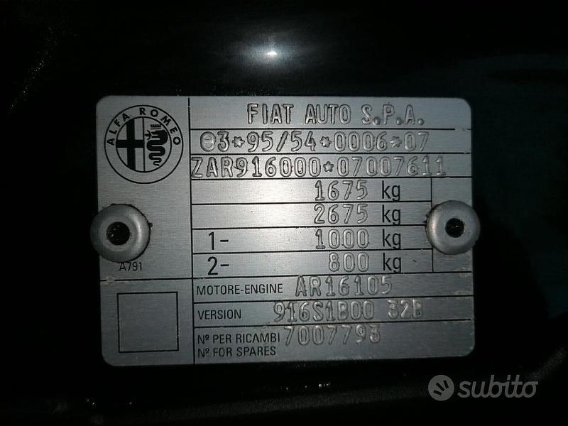 Usata Alfa Romeo Spider 217 CV (159 kW) 2002 Grigio Cabrio