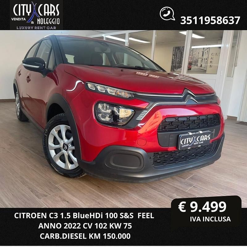 Usata Citroën C3 Feel 102 CV (75 kW) 2022 Rosso Utilitaria