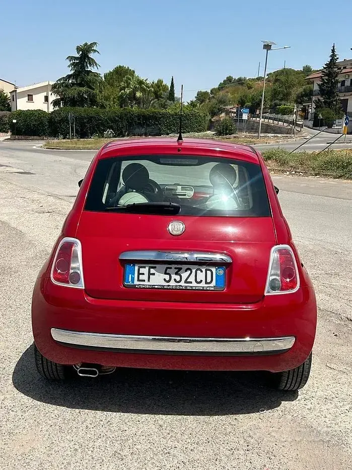 Usata Fiat 500 Lounge 75 CV (55 kW) 2010 Rosso Berlina