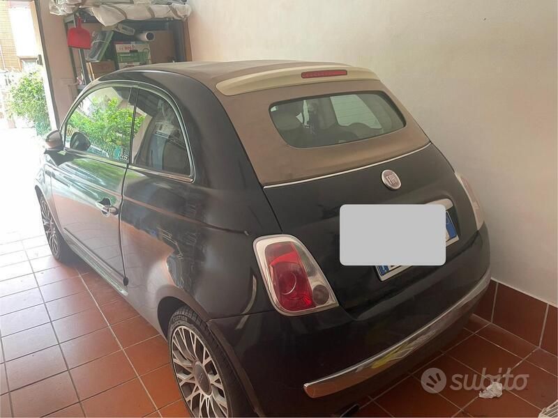 Usata Fiat 500 2009 Nero Cabrio