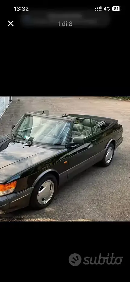Usata Saab 900 Cabriolet 141 CV (103 kW) 1993 Nero Cabrio