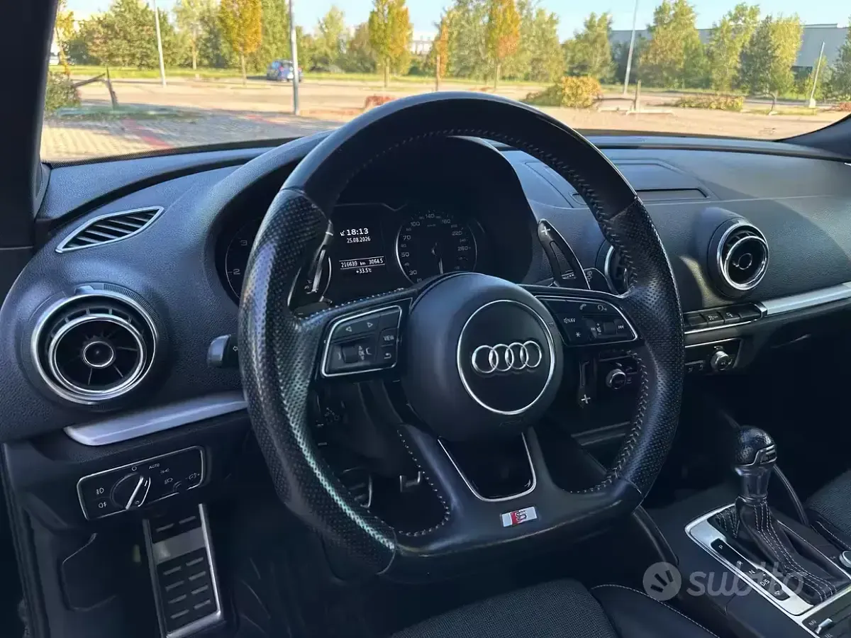 Usata Audi A3 S-Line 110 CV (80 kW) 2015 Nero Berlina