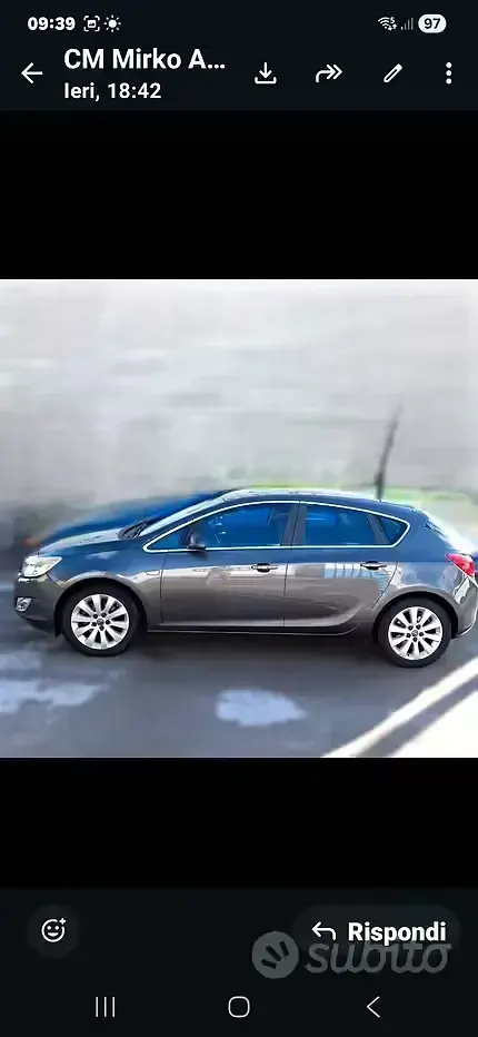 Usata Opel Astra 82 CV (60 kW) 2010 Nero Berlina