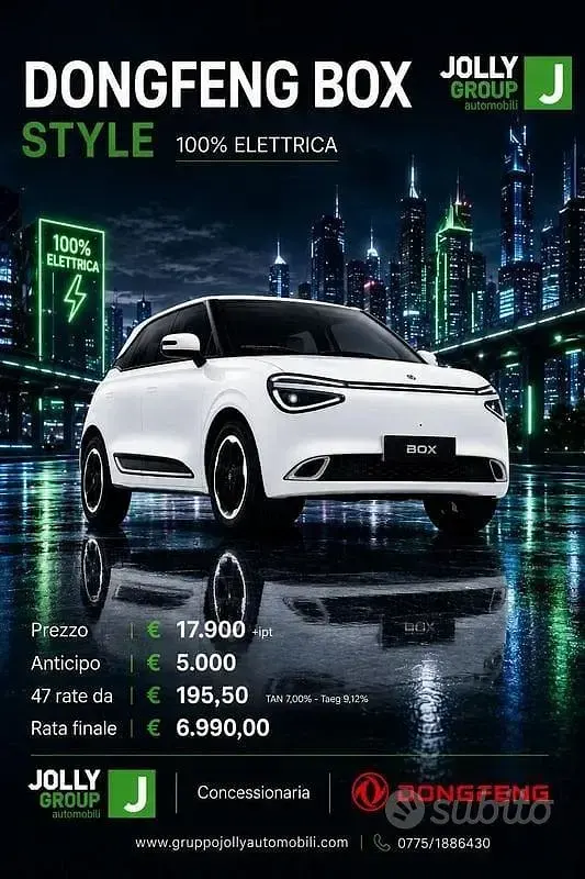 Nuova DongFeng Box 69 kW (95 CV) 2026 Bianco Utilitaria