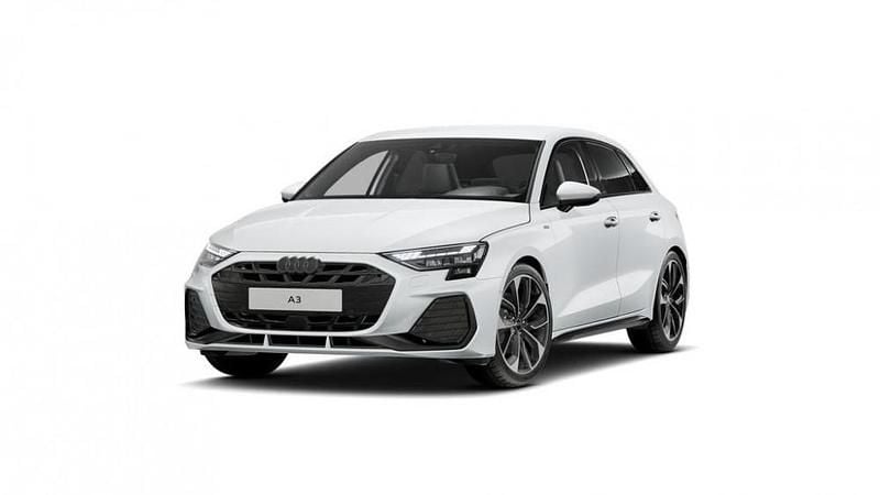 Bianco ghiacciaio metallizzato Nuova 2025 Audi A3 S-Line Tre volumi | 48.256 € (Molto cara) - Immagine 1/4