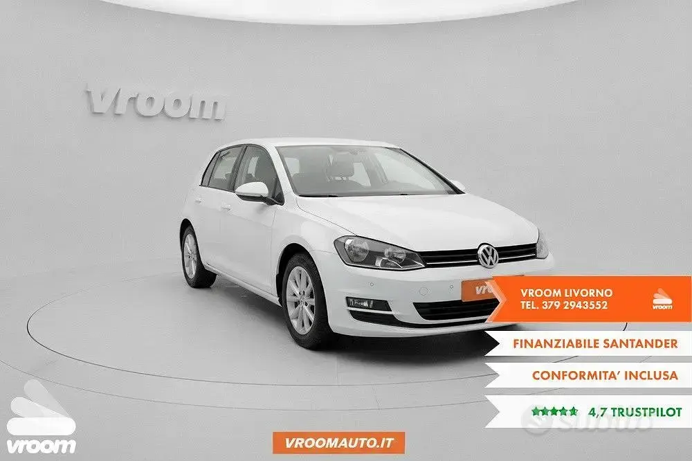 Usata VW Golf VII LOUNGE 110 CV (80 kW) 2016 Bianco Utilitaria