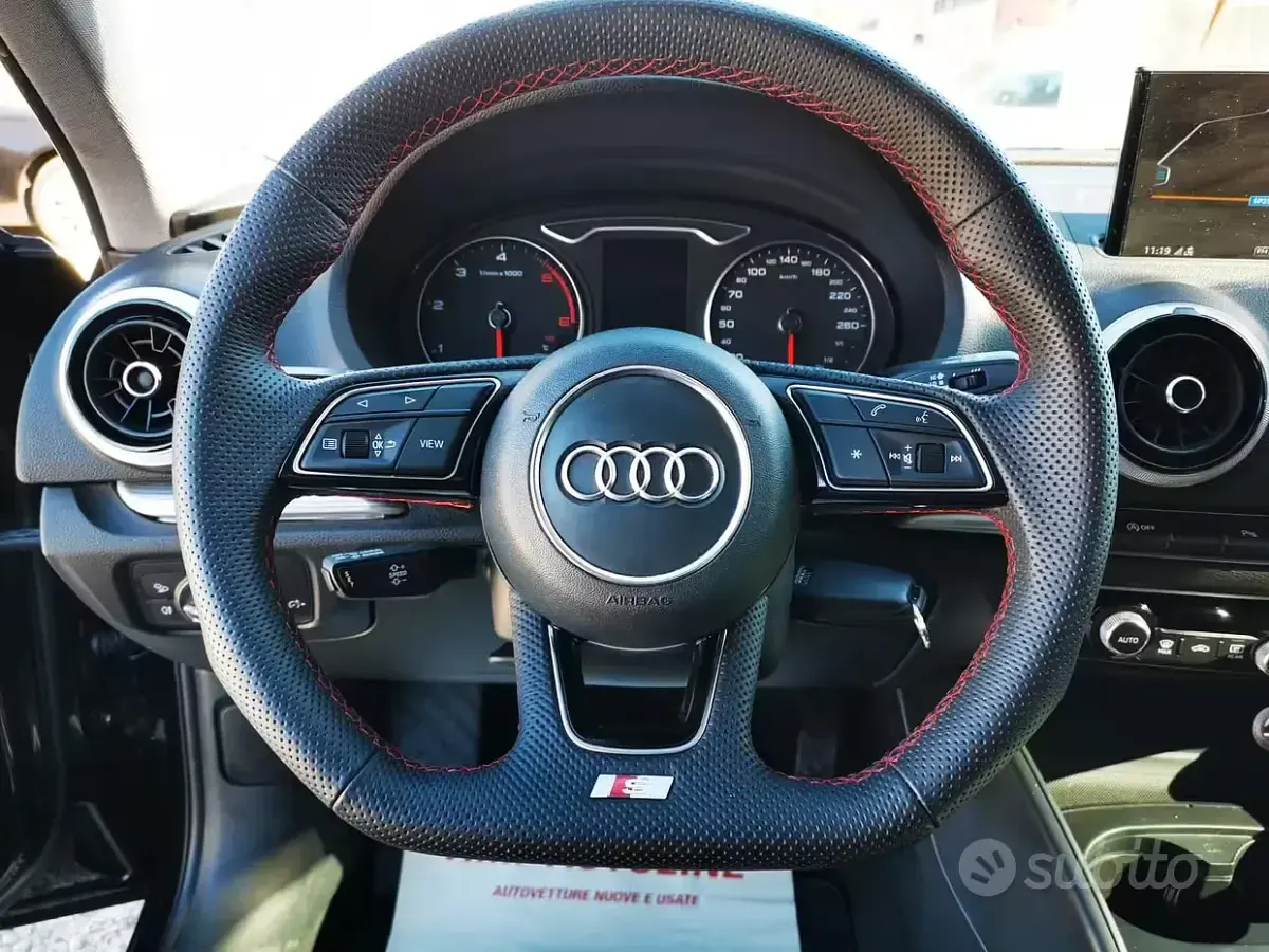 Usata Audi A3 S-Line 110 CV (80 kW) 2017 Nero Berlina