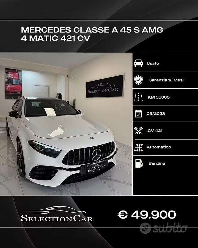 Usata Mercedes A45 AMG Premium Plus 421 CV (309 kW) 2023 Bianco Berlina