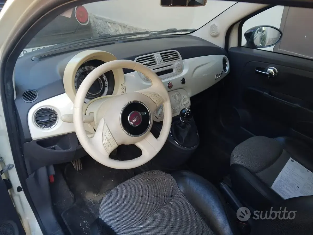 Usata Fiat 500 85 CV (62 kW) 2011 Bianco Cabrio