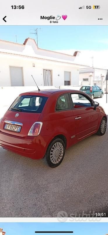 Usata Fiat Cinquecento 2008 Rosso Utilitaria