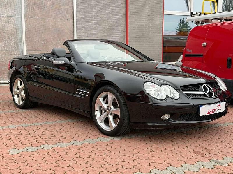 Usata Mercedes SL600 500 CV (367 kW) 2003 Nero ossidiana Cabrio