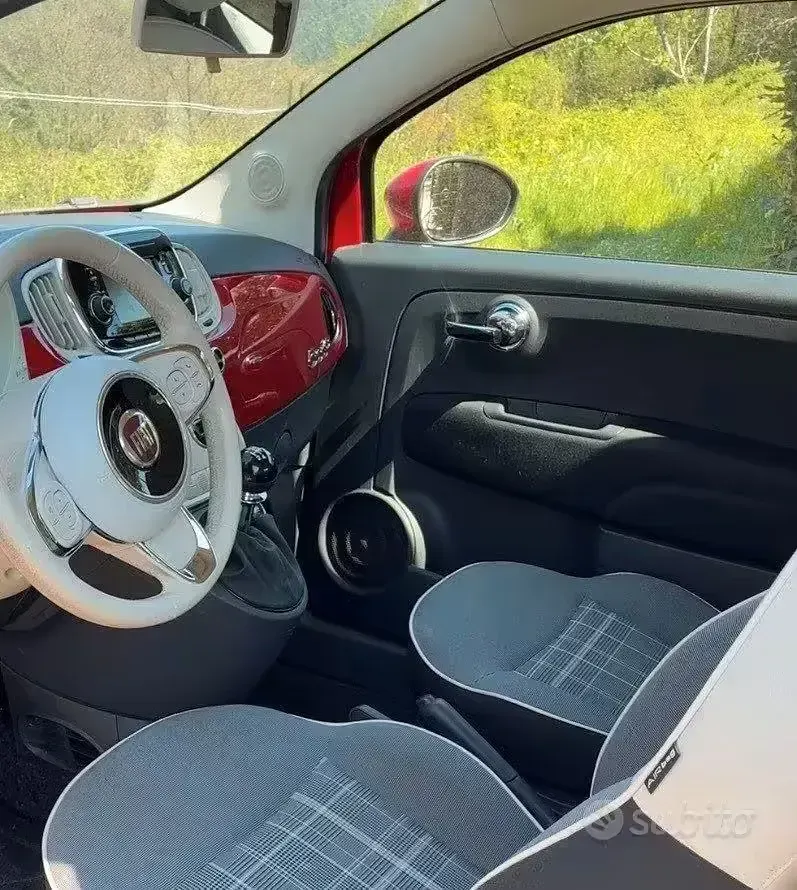 Usata Fiat 500 69 CV (50 kW) 2018 Rosso Cabrio