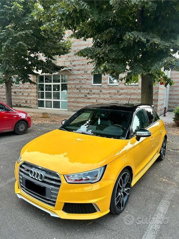 Giallo Usata 2015 Audi S1 Sportback Ambiente Due volumi | 26.500 € (Molto cara) - Immagine 1/4
