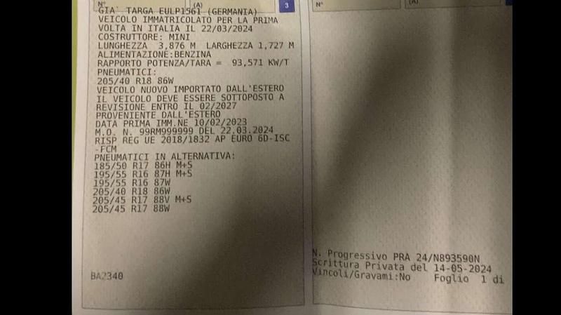 Usata Mini John Cooper Works Premium Plus 136 CV (100 kW) 2023 Utilitaria