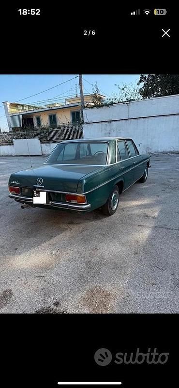 Usata Mercedes 220 1970 Verde Berlina