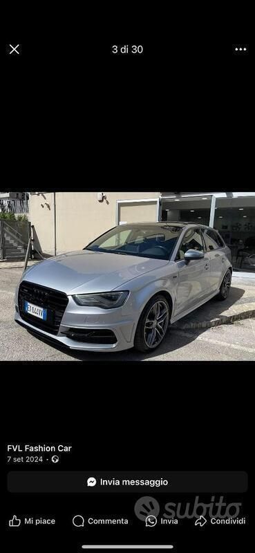 Usata Audi A3 S-Line 184 CV (135 kW) 2014 Grigio Berlina