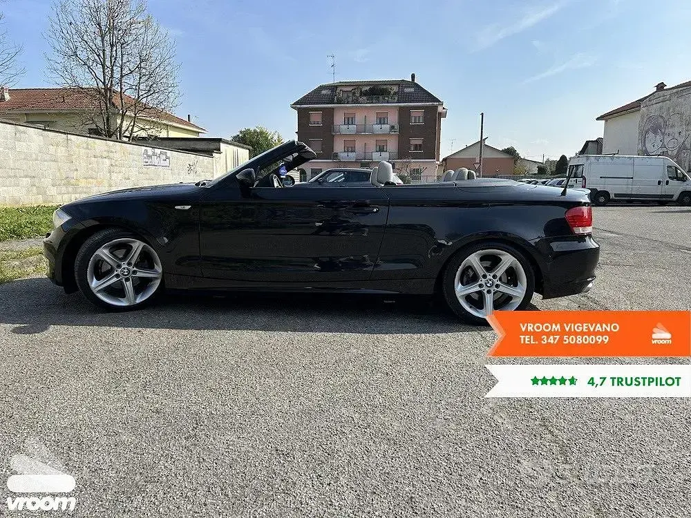 Usata BMW 120 Cabriolet Efficient Dynamics 177 CV (130 kW) 2009 Nero Cabrio
