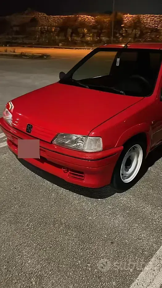 Usata Peugeot 106 98 CV (72 kW) 1996 Rosso Utilitaria