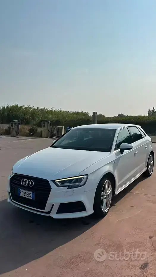 Usata Audi A3 S-Line 105 CV (77 kW) 2019 Bianco Berlina