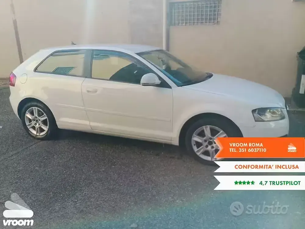 Usado Audi A3 Ambition 160 CV (117 kW) 2010 Blanco Utilitario