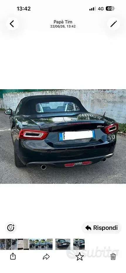 Usata Fiat 124 140 CV (102 kW) 2019 Cabrio