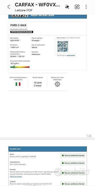 Usata Ford C-MAX Titanium 120 CV (88 kW) 2015 Grigio Monovolume