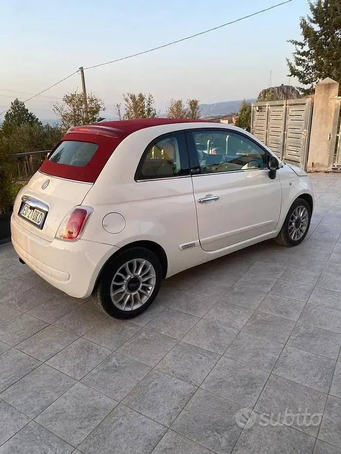 Usata Fiat 500 69 CV (50 kW) 2010 Bianco Cabrio
