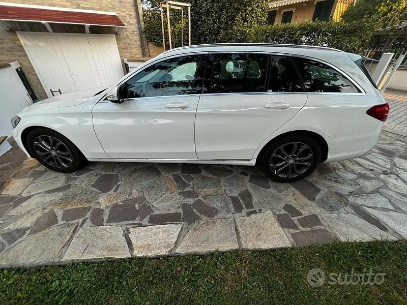 Usata Mercedes C200 136 CV (100 kW) 2015 Bianco Station wagon