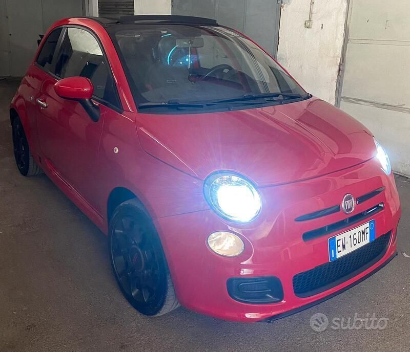 Usata Fiat 500C Lounge 69 CV (50 kW) 2014 Rosso Cabrio