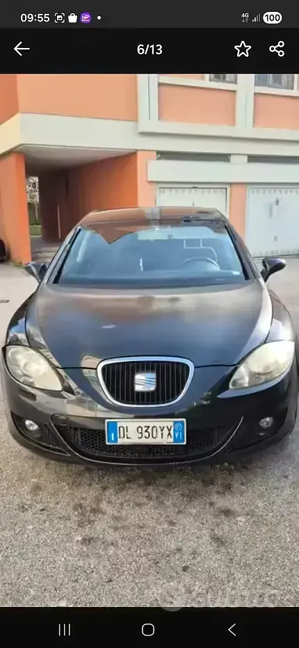 Usata Seat Leon 105 CV (77 kW) 2007 Nero Utilitaria