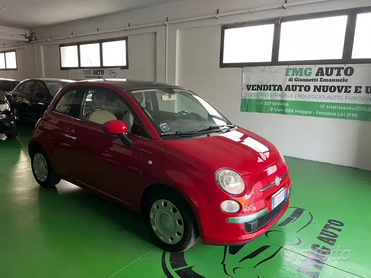 Usata Fiat 500 Pop 69 CV (50 kW) 2009 Rosso Cabrio