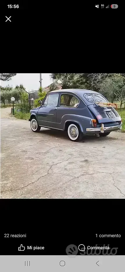 Usata Fiat 600D 1960 Grigio Utilitaria