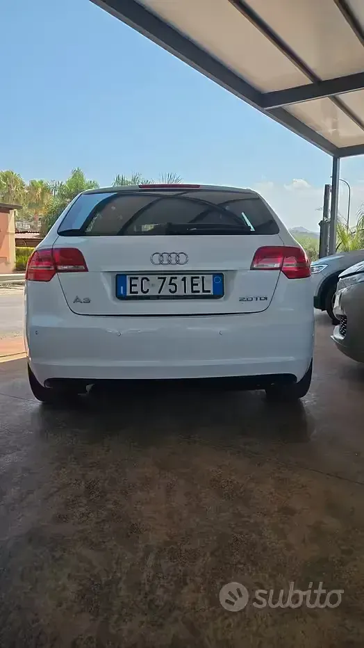 Usata Audi A3 Attraction 140 CV (102 kW) 2010 Bianco Utilitaria