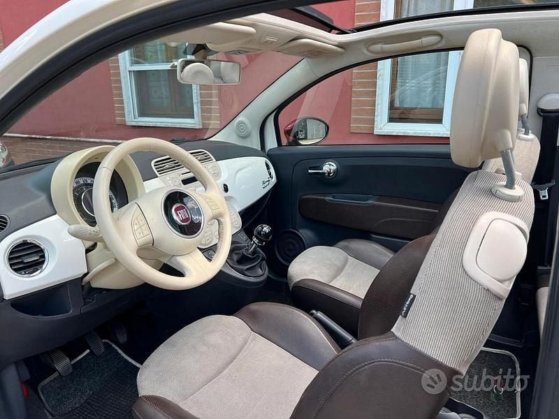 Usata Fiat 500C Lounge 75 CV (55 kW) 2010 Bianco Cabrio