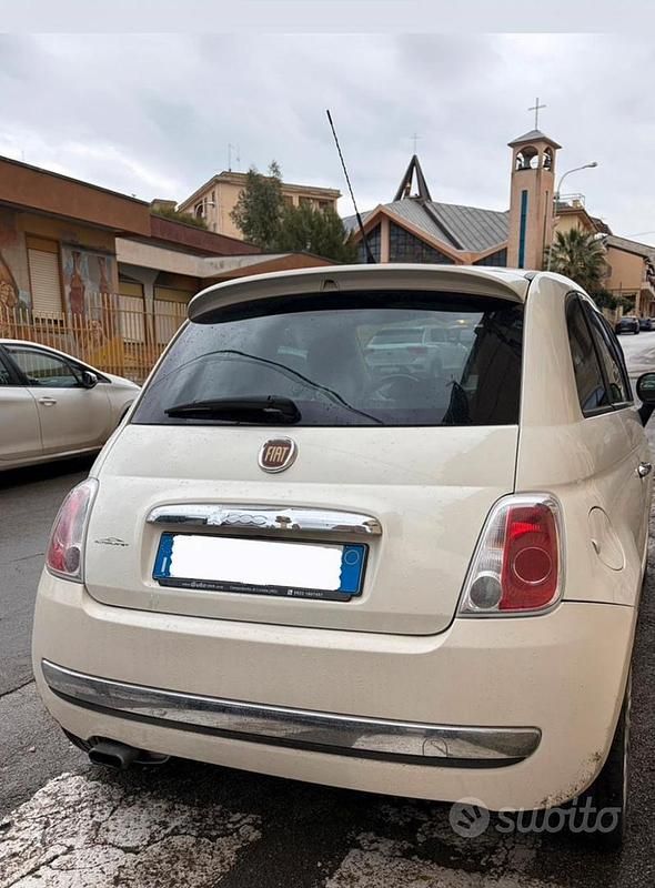 Usata Fiat 500 75 CV (55 kW) 2009 Bianco Cabrio