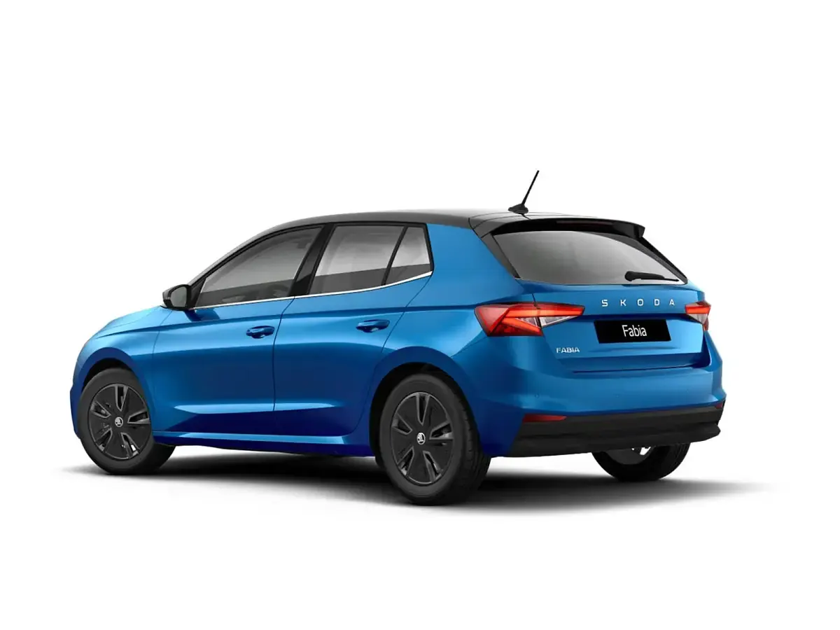 Nuova Skoda Fabia 115 CV (84 kW) 2026 Blu race metallizzato nero tulipano perl Utilitaria