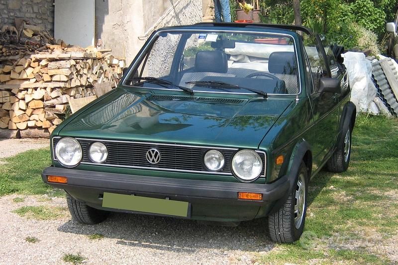Usata VW Golf 70 CV (51 kW) 1982 Verde Cabrio