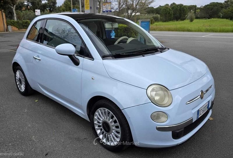 Usata Fiat 500 Lounge 69 CV (50 kW) 2009 Blu Cabrio