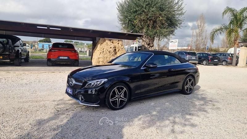 Usata Mercedes C180 Premium 170 CV (125 kW) 2016 Nero Cabrio